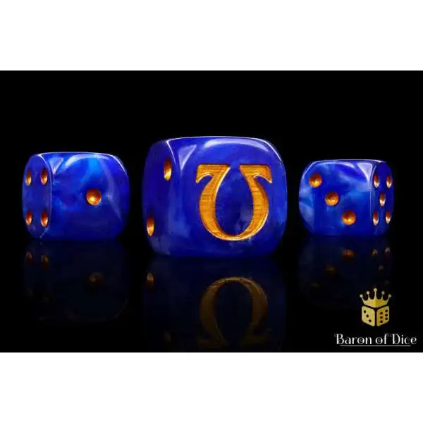 Baron Of Dice 6-Sided d6 Omega - Gold Dice Pack [25-Count Rounded]
