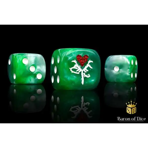 Baron Of Dice 6-Sided d6 Reincarnate Dice - Rose Dice Pack [25-Count Rounded]