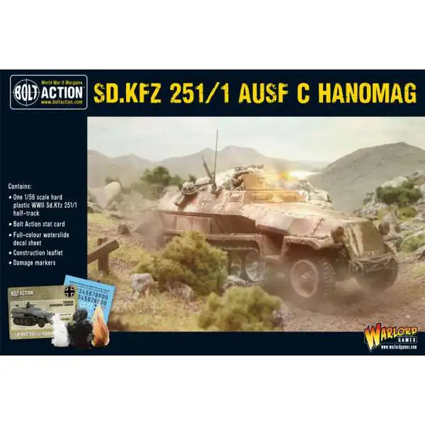 Bolt Action WWII Wargame Axis SD.KFZ 251/1 Ausf C Hanomag Miniatures