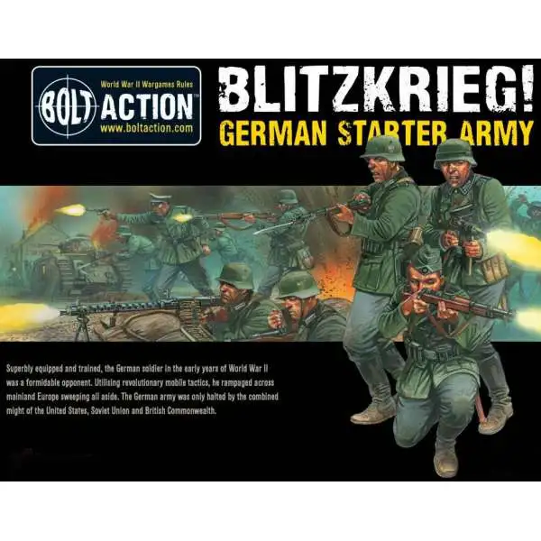 Bolt Action WWII Wargame Axis Blitzkrieg! German Starter Army Miniatures