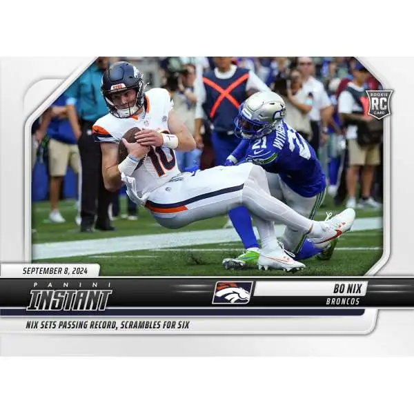NFL Denver Broncos 2024 Instant Football Bo Nix #33 [Rookie, Sets Passing Record, Scrambles For Six]