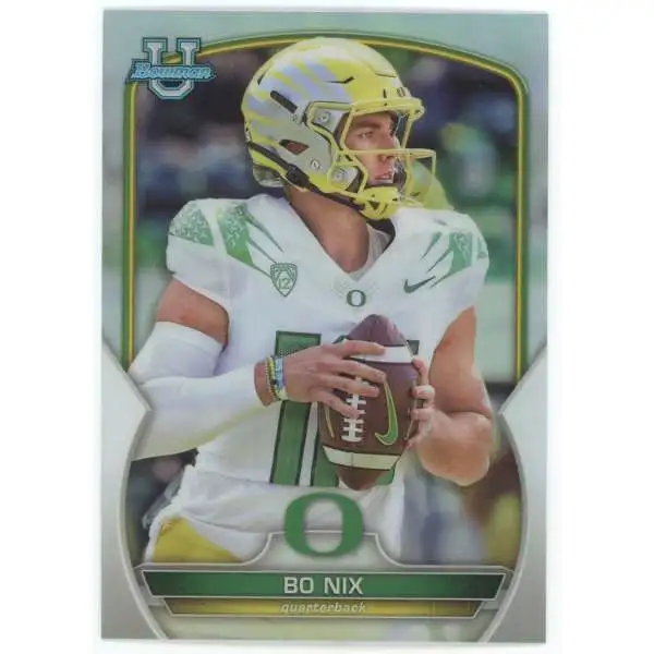NFL Topps 2022 Bowman Chrome University Football Refractor Bo Nix #61