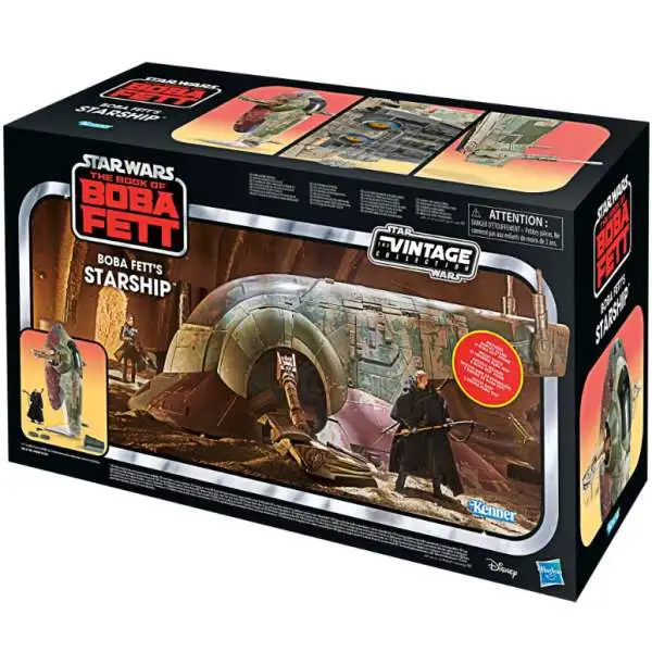Disney Star Wars The Book of Boba Fett Boba Fett's Starship 3.75-Inch Playset [with Boba Fett (Tython) Action Figure]