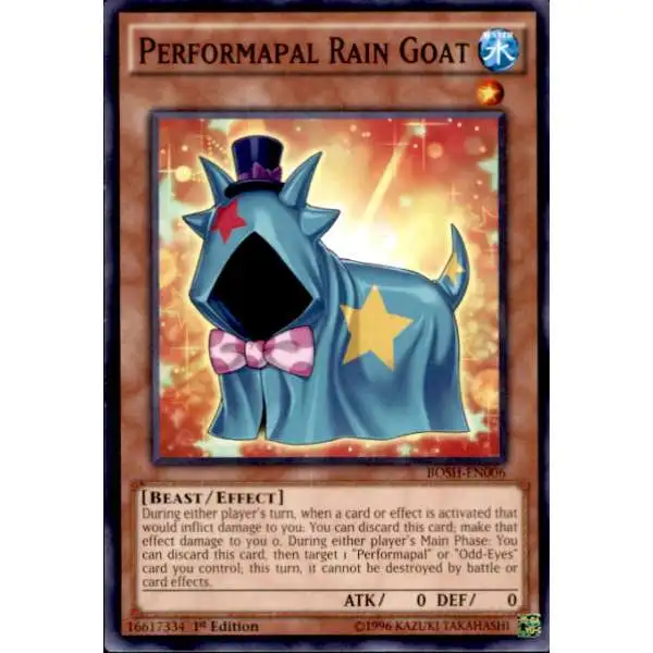 YuGiOh Breakers of Shadow Common Performapal Rain Goat BOSH-EN006