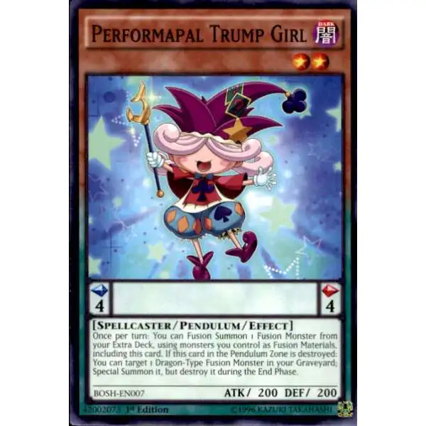 YuGiOh Breakers of Shadow Common Performapal Trump Girl BOSH-EN007