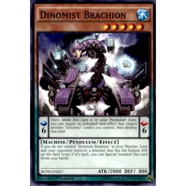 YuGiOh Breakers of Shadow Common Dinomist Brachion BOSH-EN027