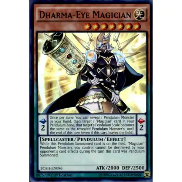 YuGiOh Breakers of Shadow Super Rare Dharma-Eye Magician BOSH-EN096