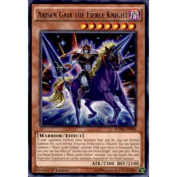 YuGiOh Breakers of Shadow Rare Arisen Gaia the Fierce Knight BOSH-EN098