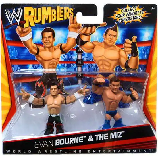 WWE Wrestling Rumblers Series 1 Evan Bourne & The Miz Mini Figure 2-Pack