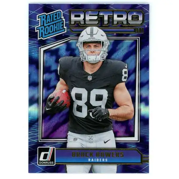 NFL 2024 Panini Donruss Football Rated Rookies Retro Brock Bowers #9 [Rookie]