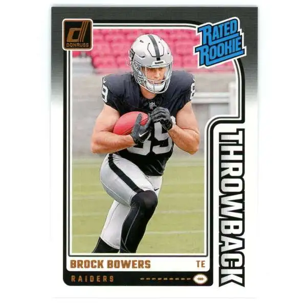 NFL 2024 Panini Donruss Football Rated Rookies Throwback Brock Bowers #45 [Rookie]
