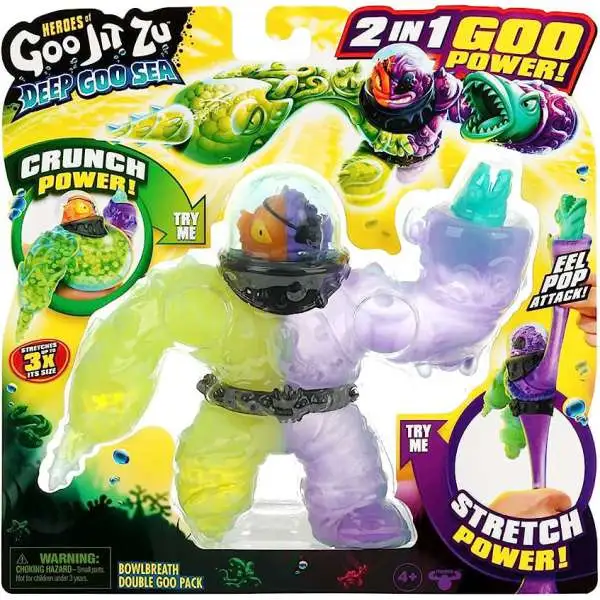 Heroes of Goo Jit Zu Deep Goo Sea Bowlbreath Action Figure [Double Goo Pack, 2 in 1 Goo Power & Claw Pop Attack Weapon]