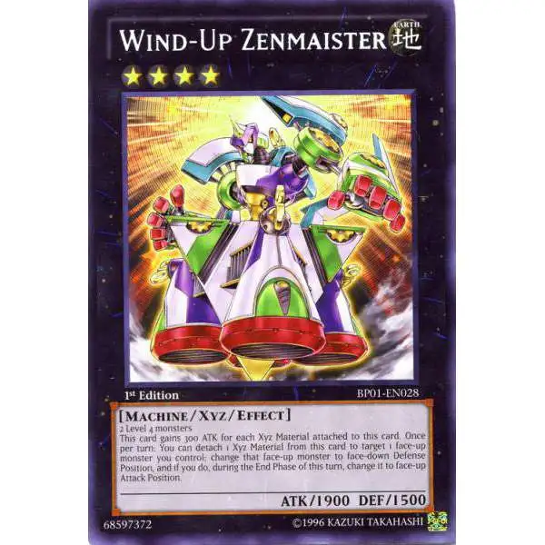 YuGiOh Battle Pack: Epic Dawn Rare Wind-Up Zenmaister BP01-EN028