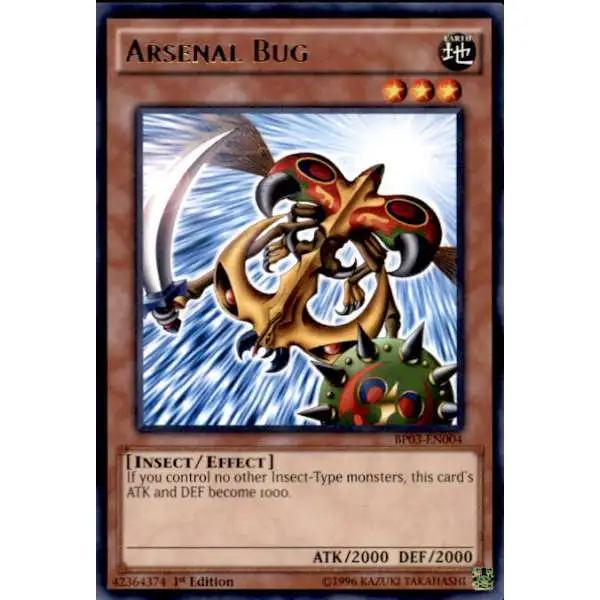 YuGiOh Battle Pack 3 Monster League Rare Arsenal Bug BP03-EN004