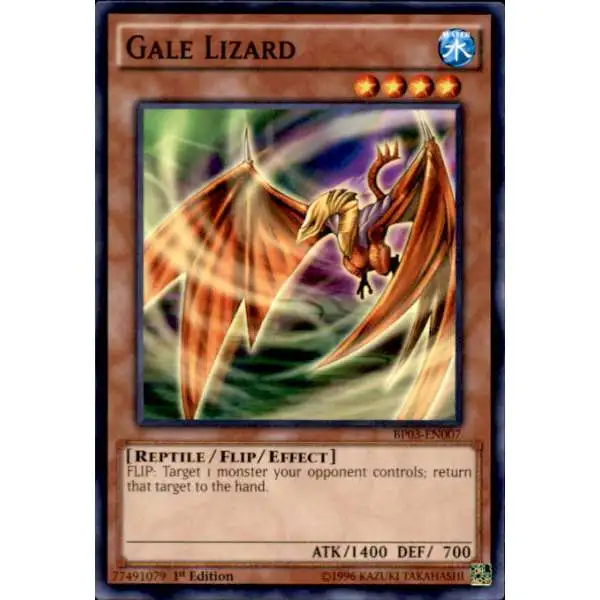 YuGiOh Battle Pack 3 Monster League Common Gale Lizard BP03-EN007