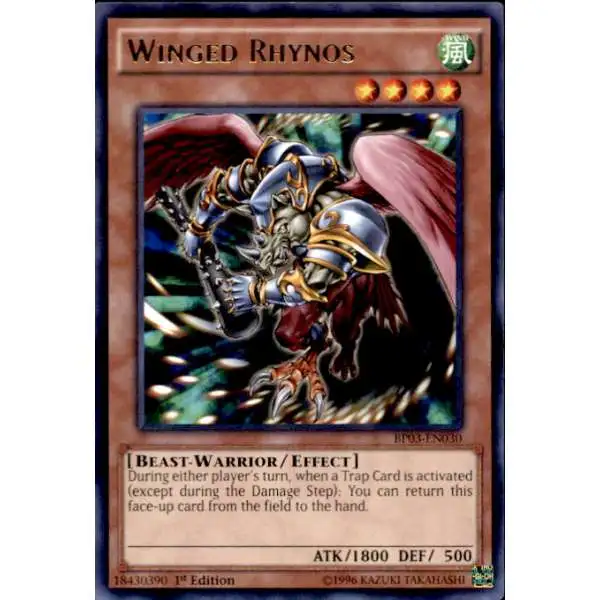 YuGiOh Battle Pack 3 Monster League Rare Winged Rhynos BP03-EN030