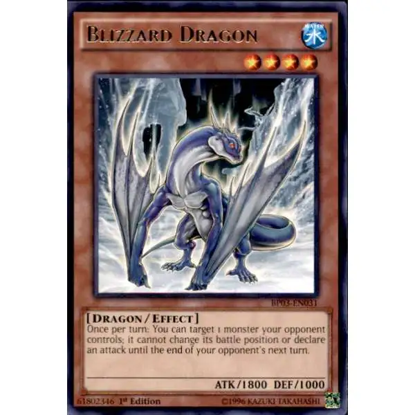 YuGiOh Battle Pack 3 Monster League Rare Blizzard Dragon BP03-EN031
