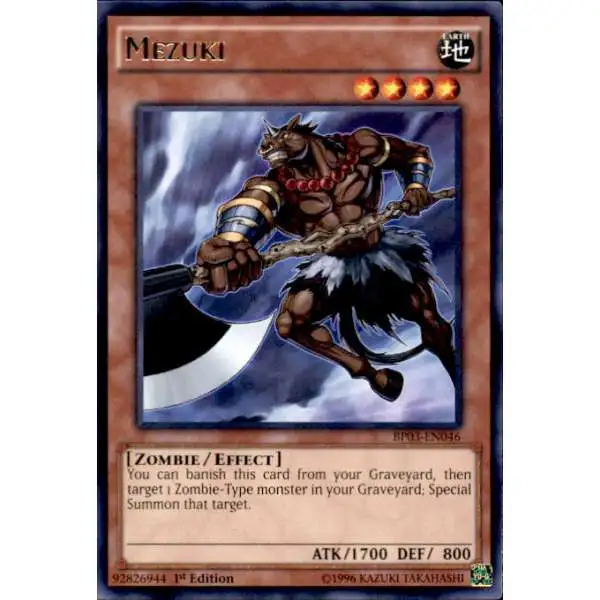 YuGiOh Battle Pack 3 Monster League Shatterfoil Rare Mezuki BP03-EN046 [Shatterfoil]