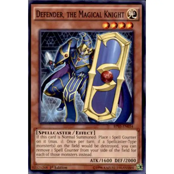 YuGiOh Battle Pack 3 Monster League Common Defender, the Magical Knight BP03-EN054