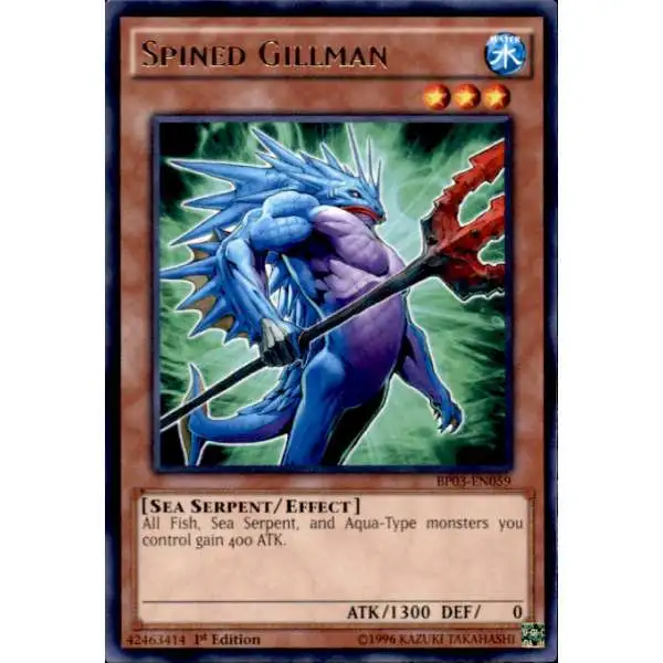 YuGiOh Battle Pack 3 Monster League Rare Spined Gillman BP03-EN059