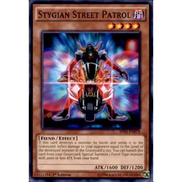 YuGiOh Battle Pack 3 Monster League Shatterfoil Common Stygian Street Patrol BP03-EN078 [Shatterfoil]