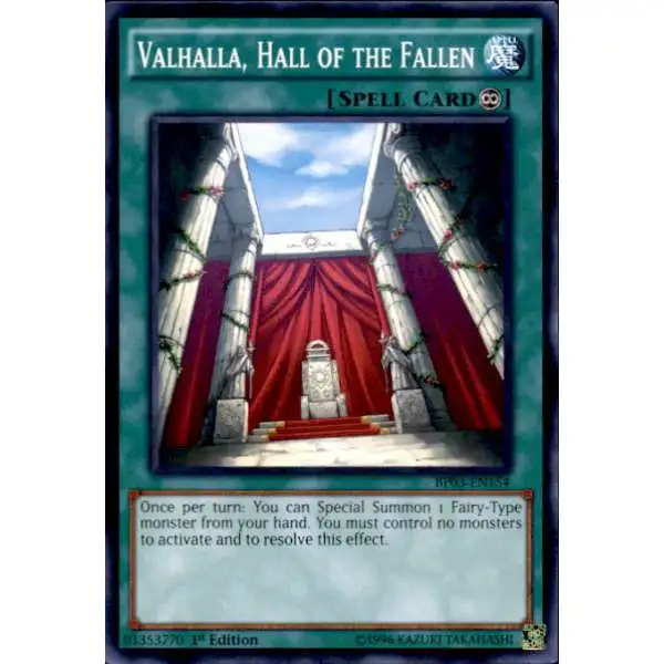 YuGiOh Battle Pack 3 Monster League Common Valhalla, Hall of the Fallen BP03-EN154
