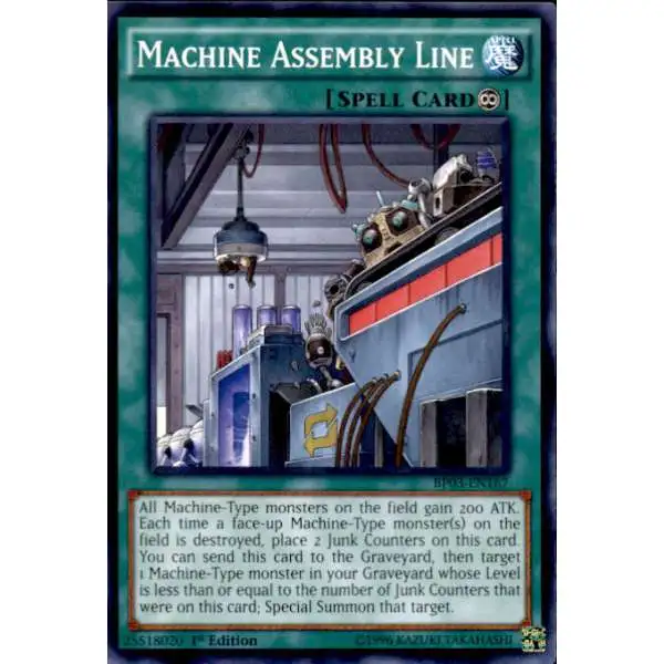 YuGiOh Battle Pack 3 Monster League Shatterfoil Rare Machine Assembly Line BP03-EN167
