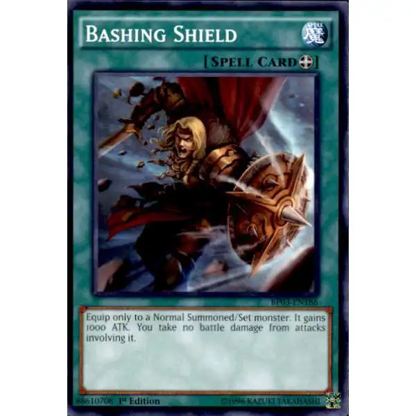 YuGiOh Battle Pack 3 Monster League Common Bashing Shield BP03-EN186