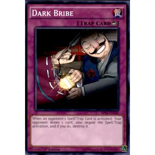 YuGiOh Battle Pack 3 Monster League Shatterfoil Rare Dark Bribe BP03-EN202
