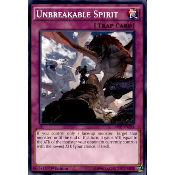 YuGiOh Battle Pack 3 Monster League Shatterfoil Rare Unbreakable Spirit BP03-EN234