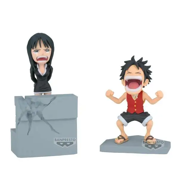One Piece World Collectable Figure WCF Log Stories Monkey D. Luffy & Nico Robin 3.9-Inch Collectible PVC Figure