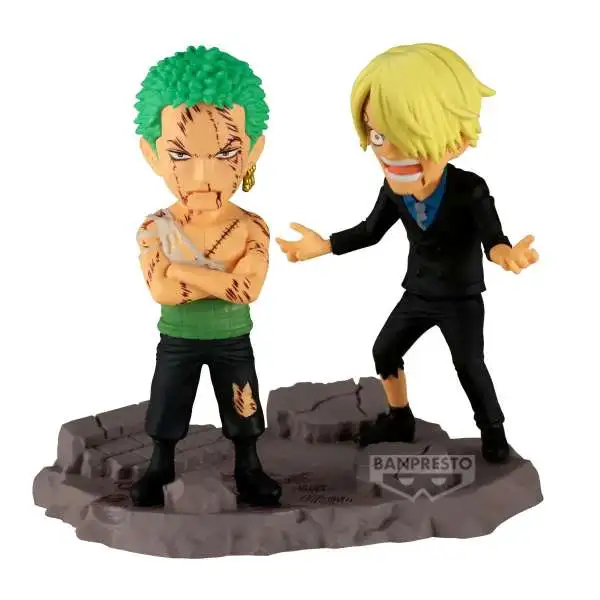 One Piece World Collectable Figure WCF Log Stories Roronoa Zoro & Sanji - "... Nothing ... AT ALL!!!" 3.2-Inch Collectible PVC Figure