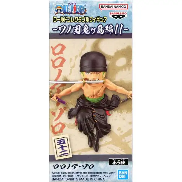 One Piece WCF Wanokuni Onigashima 11 Zoro 2.8-Inch PVC Figure