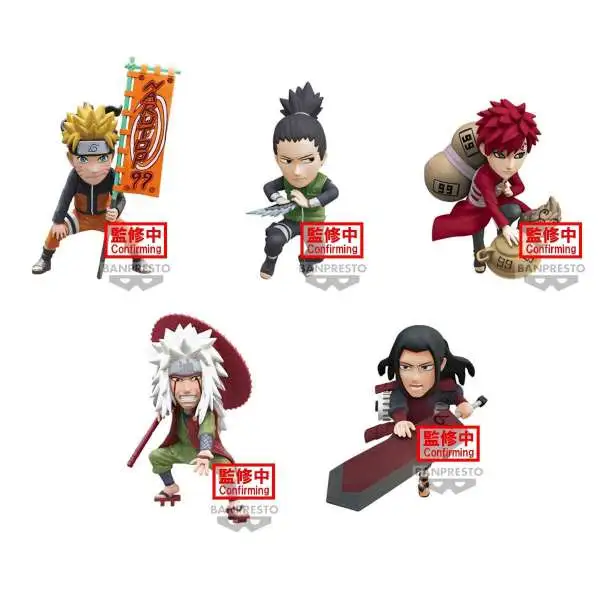 World Collectable Figure WCF NarutoP99 Vol.1 2.8-Inch Set of 5 Mini Figures