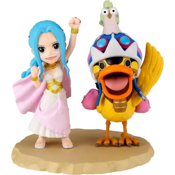 One Piece World Collectable Figure WCF Log Stories Nefertari Vivi & Karoo 2.8-Inch Collectible PVC Figure