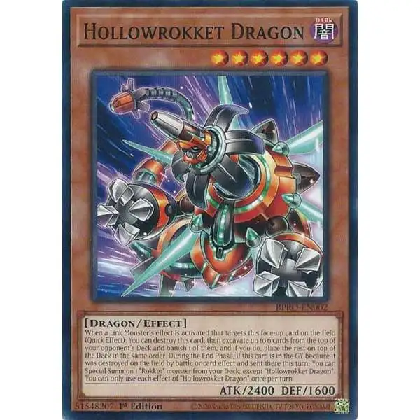 YuGiOh Trading Card Game Burst Protocol Common Hollowrokket Dragon BPRO-EN002