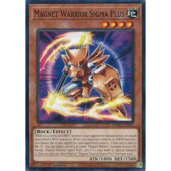 YuGiOh Trading Card Game Burst Protocol Common Magnet Warrior Sigma Plus BPRO-EN005
