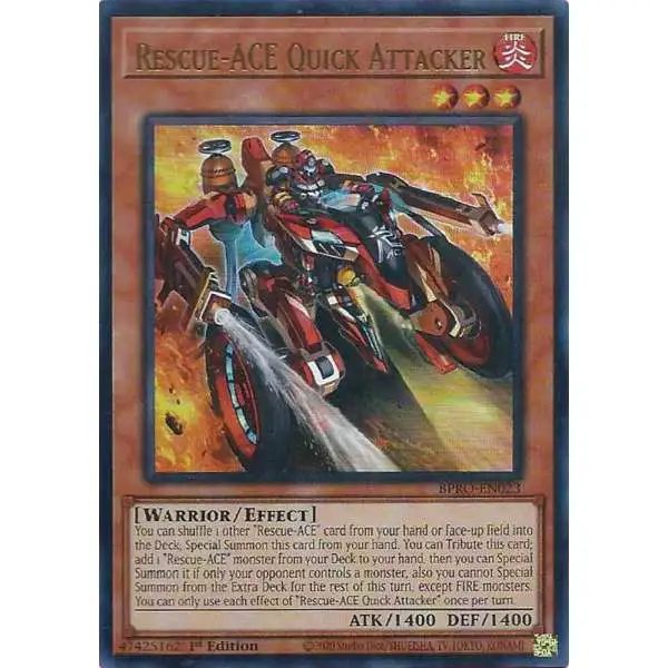 YuGiOh Trading Card Game Burst Protocol Ultra Rare Rescue-ACE Quick Attacker BPRO-EN023