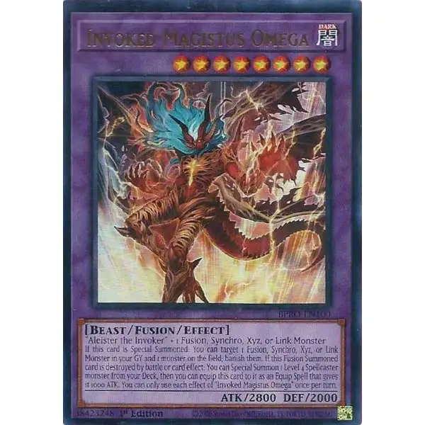 YuGiOh Trading Card Game Burst Protocol Ultra Rare Invoked Magistus Omega BPRO-EN100