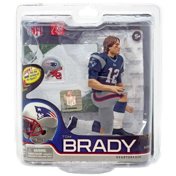 McFarlane Toys NFL New England Patriots Sports Picks Football Series 27 Tom Brady Action Figure [Blue Jersey & Long Hair]