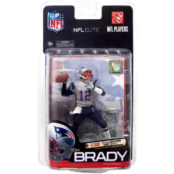 McFarlane Toys NFL New England Patriots Sports Picks Football Elite Series 1 Tom Brady Exclusive Action Figure [Silver Jersey Variant]