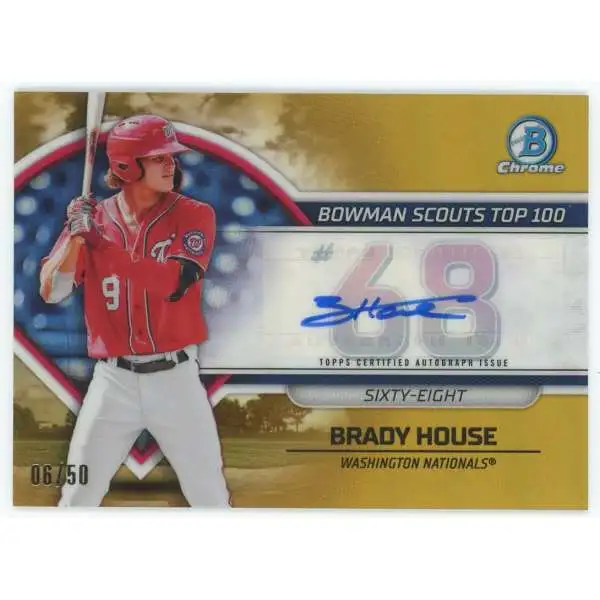 MLB 2024 Bowman Baseball 6/50 Bowman Scouts Top 100 Brady House BTP-68 [Auto]