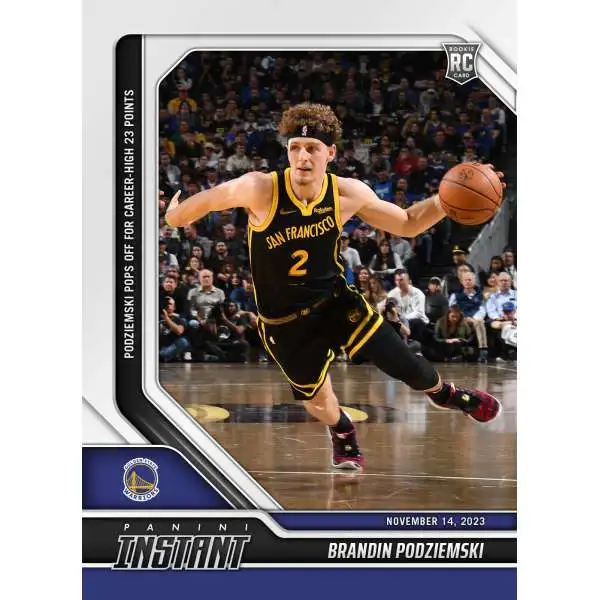 NBA Golden State Warriors 2023-24 Instant Basketball Brandin Podziemski #67 [Rookie, Pops off for Career-High 23 Points]