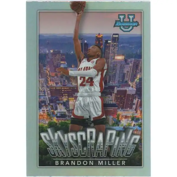 NBA Charlotte Hornets 2023 Bowman University Chrome Refractor Brandon Miller S-4 [Rookie, Skyscraping ]