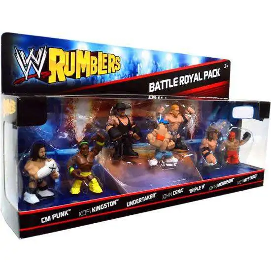 WWE Wrestling Rumblers Series 1 Battle Royal Pack Exclusive Mini Figure Set #1 [Damaged Package]