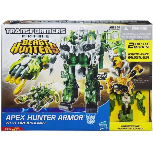 Transformers Prime Beast Hunters Apex Hunter Armor With Breakdown Action Figure Set