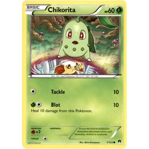 Pokemon Trading Card Game XY BREAKpoint Common Chikorita #1