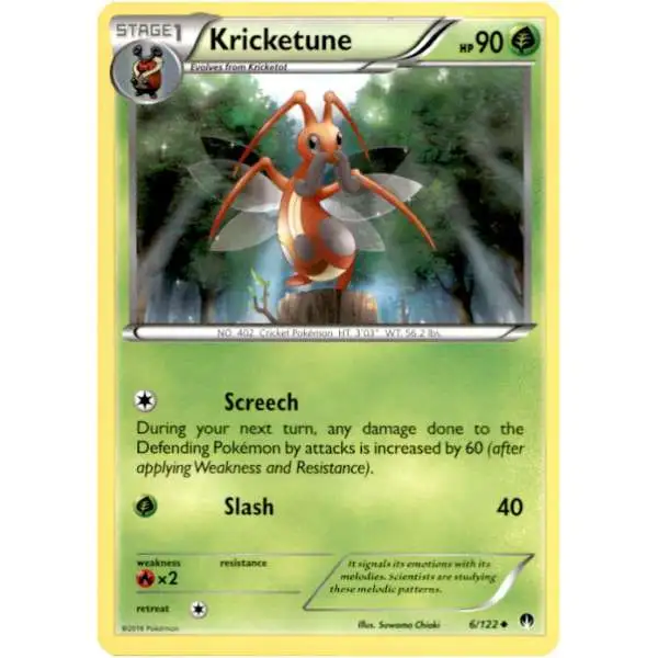 Pokemon Trading Card Game XY BREAKpoint Uncommon Kricketune #6