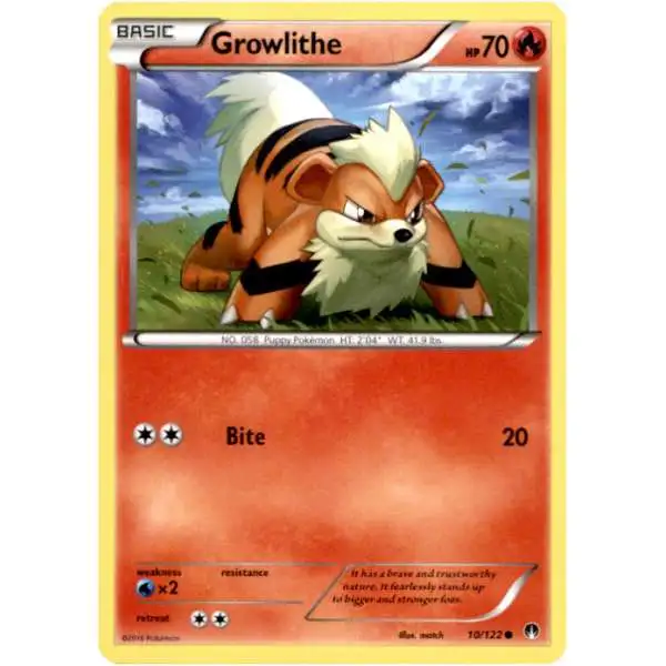 Pokemon Trading Card Game XY BREAKpoint Common Growlithe #10