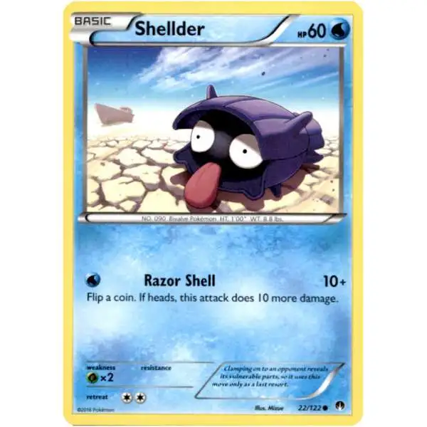 Pokemon Trading Card Game XY BREAKpoint Common Shellder #22